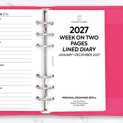 2027 week two pages - on, lined