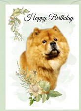 Chow Chow Dog (4"x 6") Birthday Card - blank inside - by Starprint