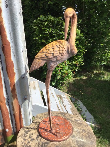 Vintage cast iron heron - vintage, /