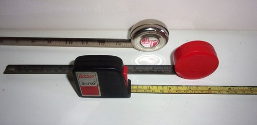 Vintage retractable steel tape - steel,