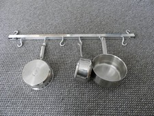 Aluminum Adjustable Heavy Duty 3ft (900mm) Hook Kitchen Pot & Pan Hanging Rack