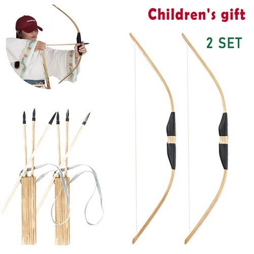 Archery wooden bow and arrow - wooden,