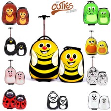 Children Kids Holiday Travel Hard Shell Suitcase Luggage Trolley Bags Animal