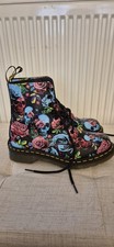 Dr martens size 5 womens airwair floral skull design