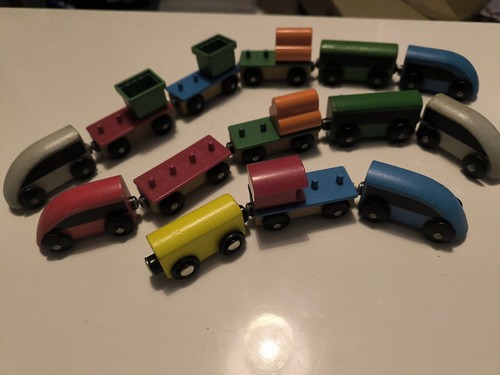Ikea wooden trains - wooden,