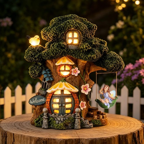 Fairy garden house - fairy, solar