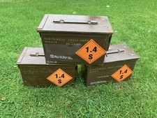 Genuine British Army 50 Cal Ammunition / Ammo Box H83 Brown Tool Storage