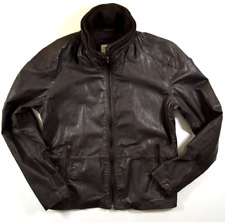 Top condition vintage Mens Diesel Leather Jacket Size EX LARGE XL biker Brown