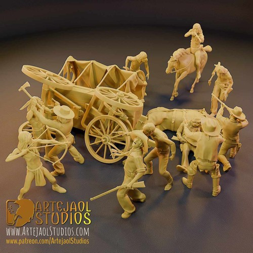 American indian wars diorama - american,
