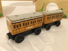 Thomas & Friends Wooden Railway Annie And Clarabel Carriages Britt Allcroft.