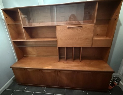 Mid century teak large - teak, wall