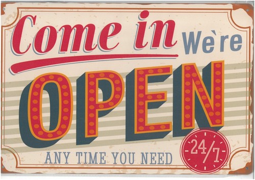 Metal wall sign come - come, were