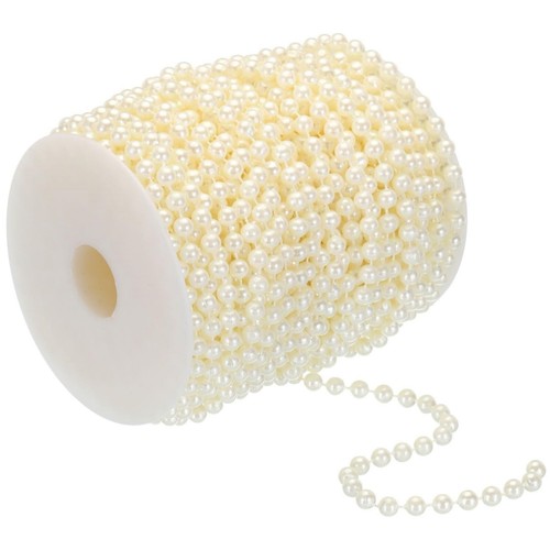 25m ivory faux pearl beads - 25m, on