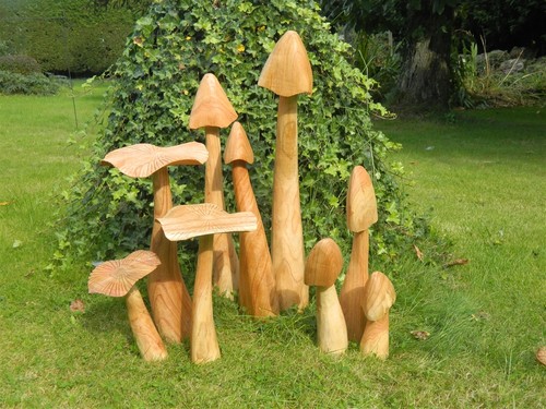 Wooden mushroom toadstool - wooden,