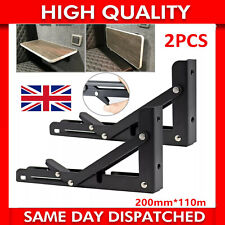 2X Campervan Folding Shelf Bracket Table Extension Shelf Motorhome Caravan Desk