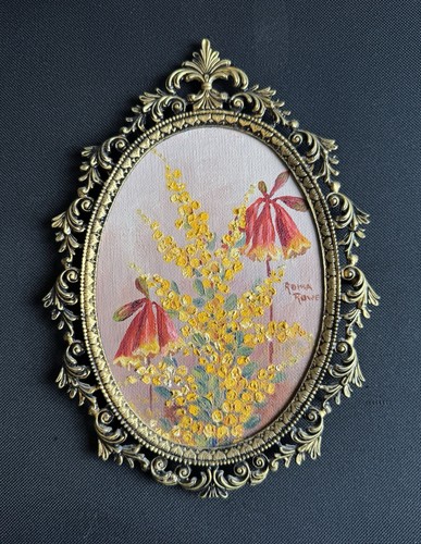 Miniature original signed oil - signed,