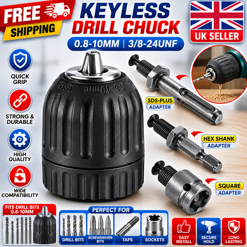 Keyless drill chuck 10mm - drill,