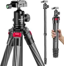 Manbily Carbon Fiber Tripod Hunting Inverted Ball Head Arca-Swiss Picatinny UK