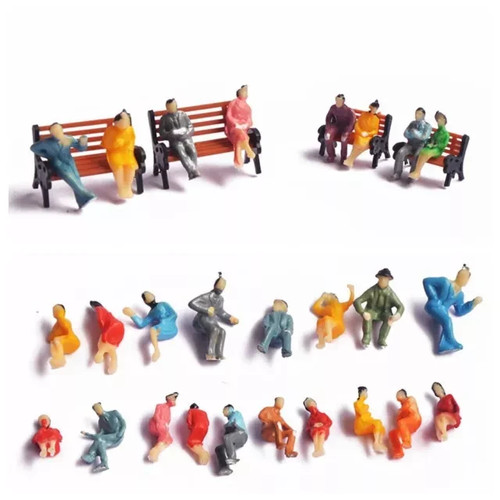 Seated model railway sitting - model,