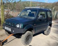 JIMNY FRONT WINCH BUMPER LOW PROFILE STEEL HD HEAVY DUTY RECOVERY WINCH Used