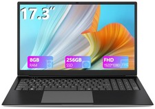 SGIN 17.3 Inch Laptop 8GB DDR4 256GB SSD Notebook IPS HD 2.8GHz WiFi Windows 11