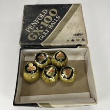 Vintage Penfold GX-100 Wrapped Playing Cars Golf Balls x5 Hearts, Clubs, Spades