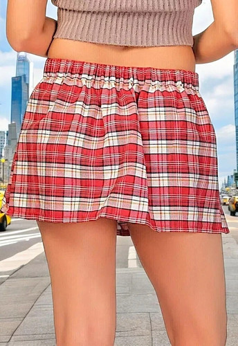 Red checkered micro - checkered,