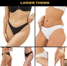 12 Pack Ladies G-String Thongs Seamless Cotton Underwear Knickers Briefs Panties