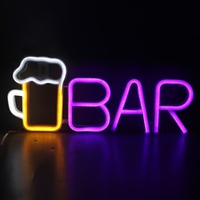 Bar Neon Sign Bright LED Bar Sign USB/Battery Powered Decorative Beer Bar Neon!!