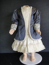 Silk Dress And Jacket For Vintage ANTIQUE Doll 55 Cm - Vintage Style BRU
