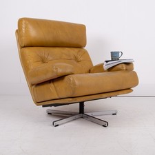 Mid Century Swivel Leather