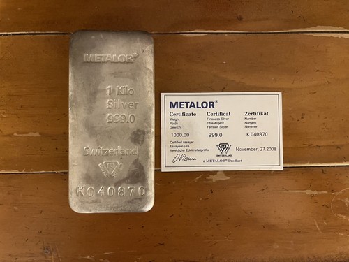 Metalor fine silver bullion - fine,