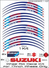 SUZUKI GSXR Motorcycle Wheel Rim Kit Stickers Decals