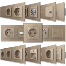 LIVOLO Touch Glas Lichtschalter Steckdosen Taster Dimmer SAT USB Wechselschalter