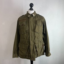 Vintage Italian Army OG Green Combat Smock Jacket size Medium