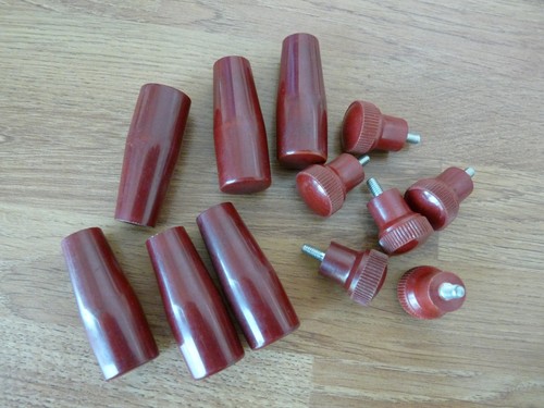 Vintage red bakelite knurled - vintage,