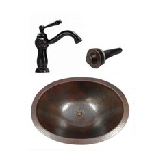 19" Large Oval Copper Bath