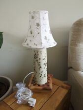 Vintage Rare Largw Ceramic Shabby Chic Table Lamp Cream with Shade
