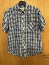 Vintage 70s Brutus Blue Checked Shirt Size S 42 Chest