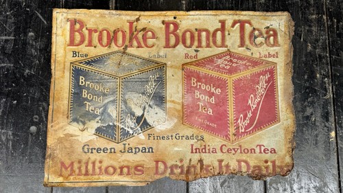 Rare antique tin brooke bond - antique,
