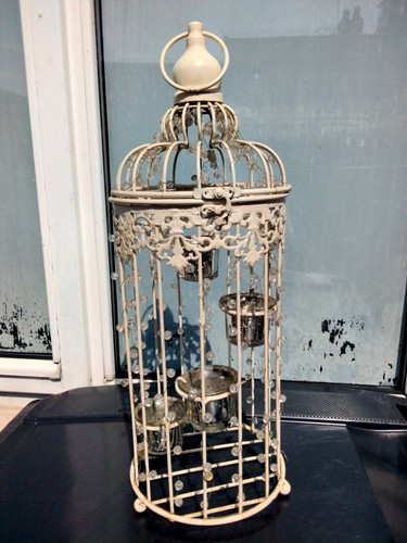 Vintage white metal faux - &,