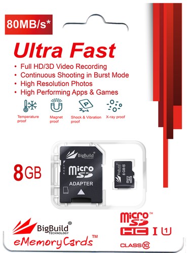 8gb microsd memory - microsd, card