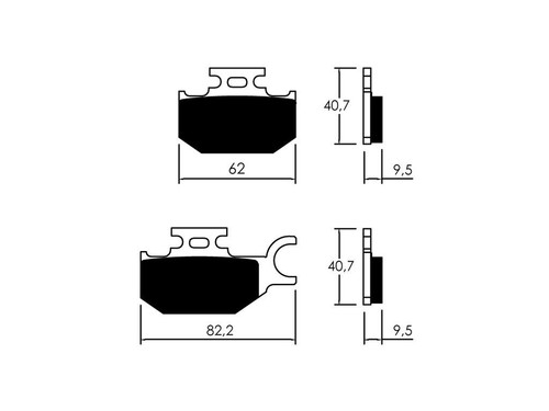 P12194 organic rear brake pads - p12194,