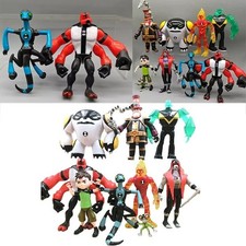 9pcs Ben 10 Ben Tennyson Four Arms Grey Matter Heatblast PVC Figures Toy Gifts