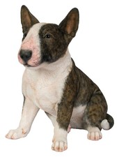Vivid Arts Bull Terrier Brindle Dog - Garden Ornament 20cm - Indoor or Outdoor