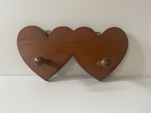 Wooden two hearts rustic - hearts,