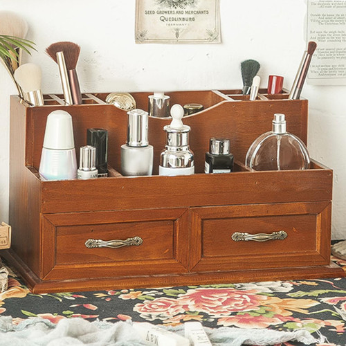 Vintage wooden cosmetic - vintage,