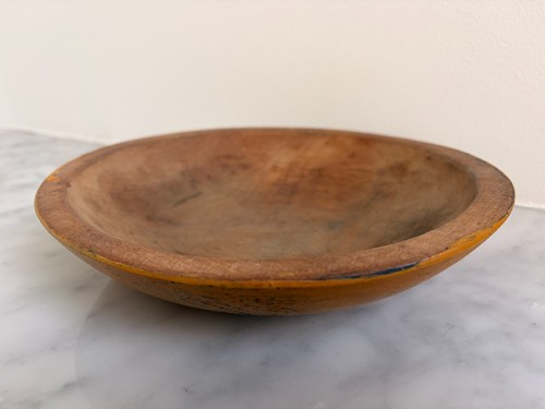 Vintage wooden dough bowl - wooden,