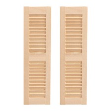 2Pcs Miniature Shutters DIY Tiny Shutters Doll Furniture Decors window shutters