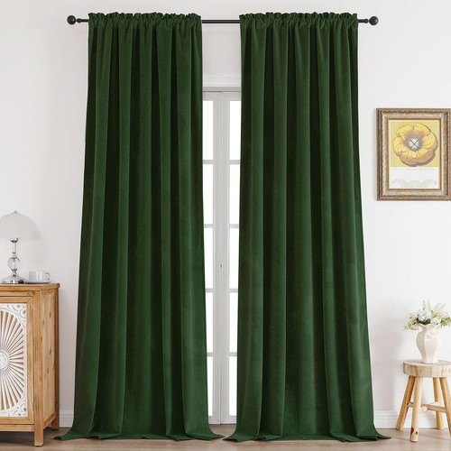 Dark olive green velvet 100 - olive,
